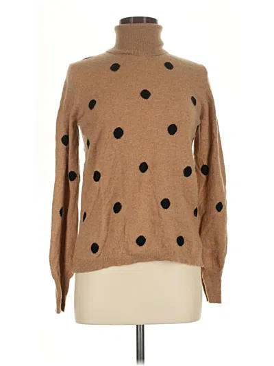 Pre-owned Jcrew Cashmere Pullover Sweater In Tan