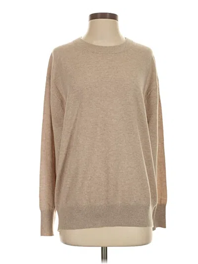 Pre-owned Jcrew Cashmere Pullover Sweater In Tan