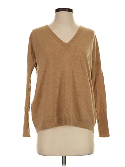 Pre-owned Jcrew Cashmere Pullover Sweater In Tan