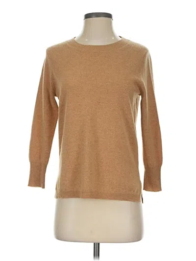 Pre-owned Jcrew Cashmere Pullover Sweater In Tan