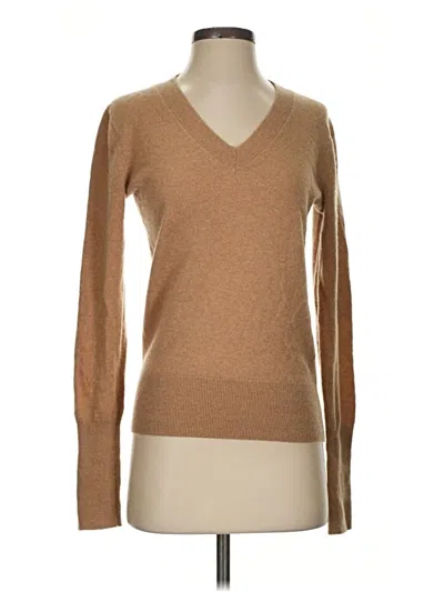 Pre-owned Jcrew Cashmere Pullover Sweater In Tan