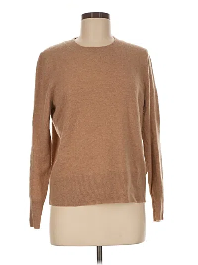 Pre-owned Jcrew Cashmere Pullover Sweater In Tan