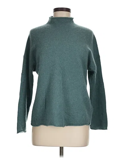 Pre-owned Jcrew Cashmere Pullover Sweater In Teal