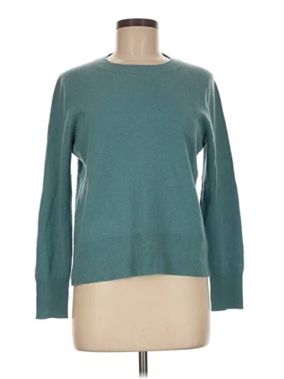 Pre-owned Jcrew Cashmere Pullover Sweater In Teal