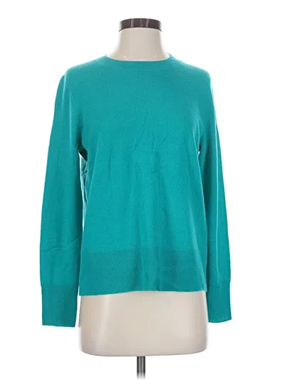 Pre-owned Jcrew Cashmere Pullover Sweater In Teal