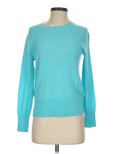 Pre-owned Jcrew Cashmere Pullover Sweater In Teal