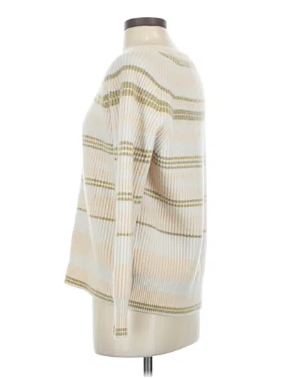 Pre-owned Jcrew Cashmere Pullover Sweater In White