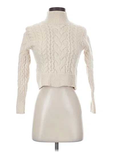 Pre-owned Jcrew Cashmere Pullover Sweater In White