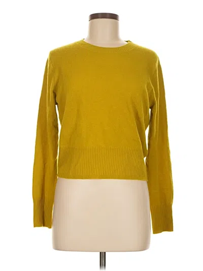 Pre-owned Jcrew Cashmere Pullover Sweater In Yellow