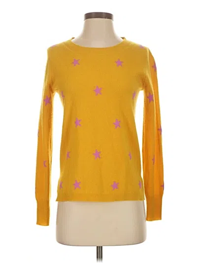 Pre-owned Jcrew Cashmere Pullover Sweater In Yellow