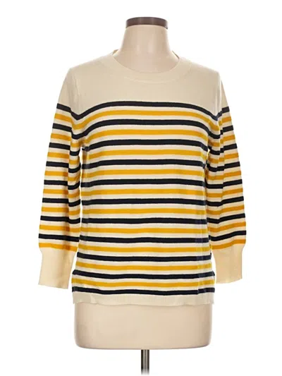 Pre-owned Jcrew Cashmere Pullover Sweater In Yellow