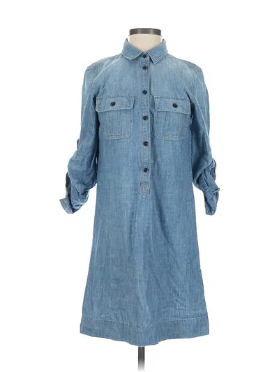 Pre-owned Jcrew Casual Dress In Blue