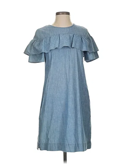 Pre-owned Jcrew Casual Dress In Blue