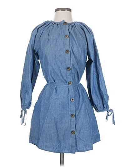 Pre-owned Jcrew Casual Dress In Blue