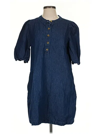 Pre-owned Jcrew Casual Dress In Blue
