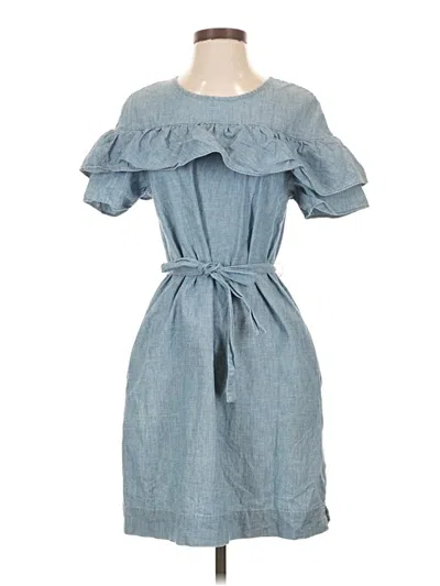 Pre-owned Jcrew Casual Dress In Blue