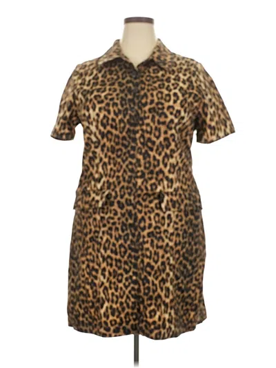 Pre-owned Jcrew Casual Dress In Brown