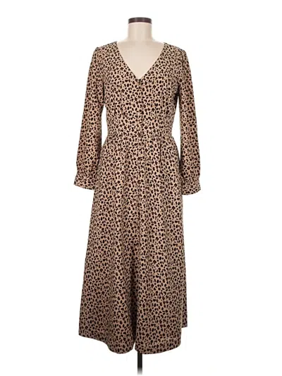 Pre-owned Jcrew Casual Dress In Brown