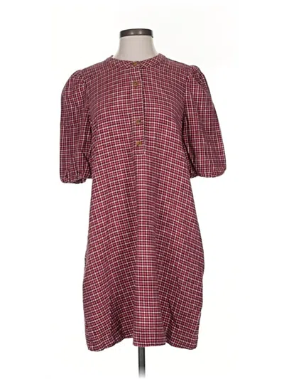 Pre-owned Jcrew Casual Dress In Burgundy