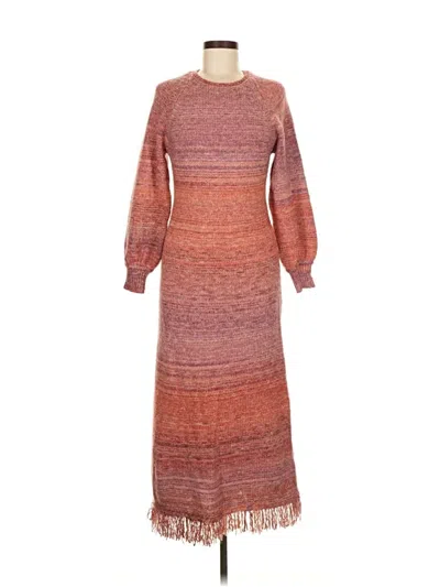 Pre-owned Jcrew Casual Dress In Burgundy