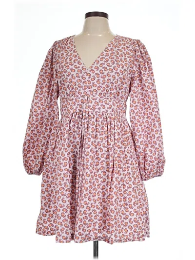 Pre-owned Jcrew Casual Dress In Burgundy