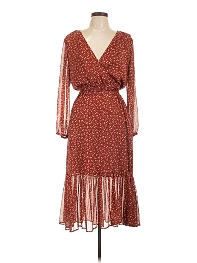 Pre-owned Jcrew Casual Dress In Burgundy