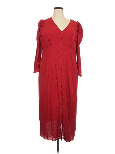 Pre-owned Jcrew Casual Dress In Burgundy
