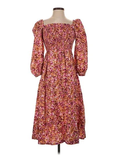 Pre-owned Jcrew Casual Dress In Burgundy