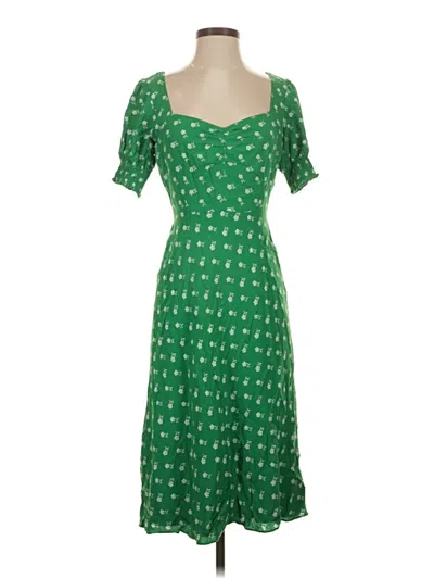 Pre-owned Jcrew Casual Dress In Green