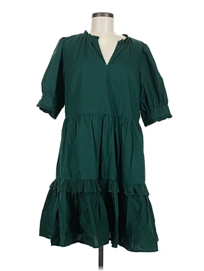 Pre-owned Jcrew Casual Dress In Green