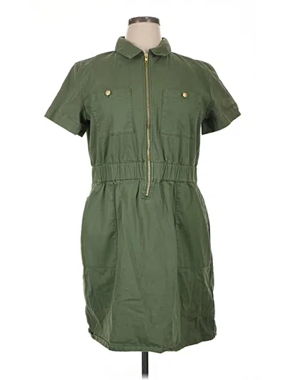 Pre-owned Jcrew Casual Dress In Green