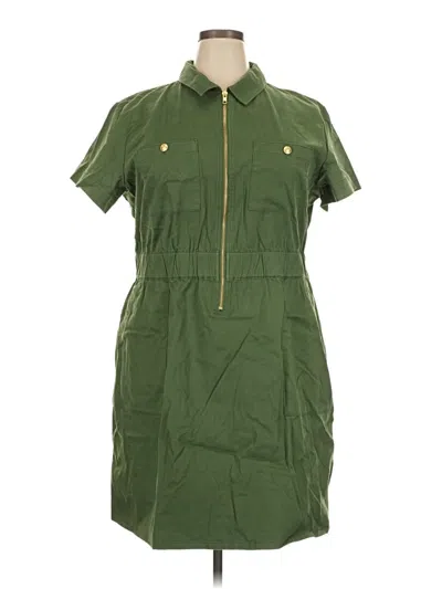 Pre-owned Jcrew Casual Dress In Green