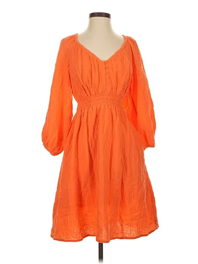 Pre-owned Jcrew Casual Dress In Orange