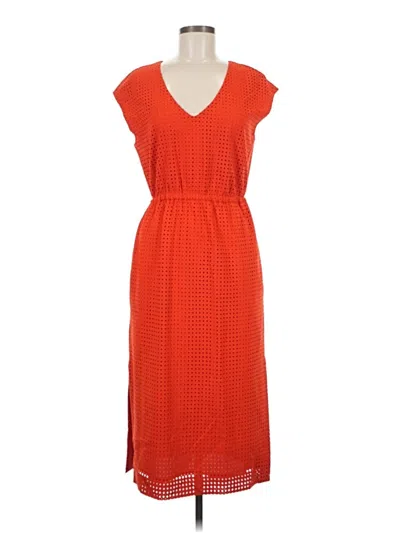 Pre-owned Jcrew Casual Dress In Orange