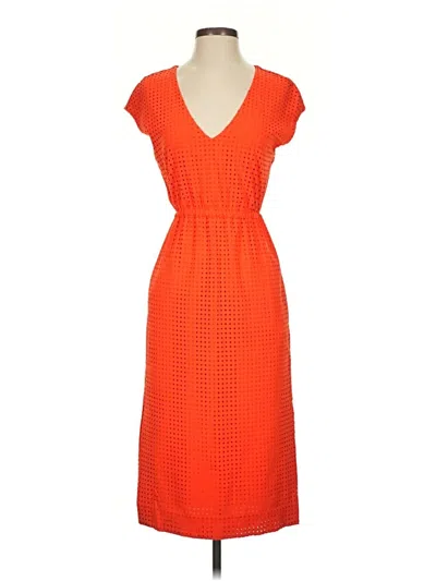 Pre-owned Jcrew Casual Dress In Orange