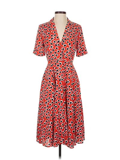 Pre-owned Jcrew Casual Dress In Red