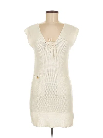 Pre-owned Jcrew Casual Dress In White