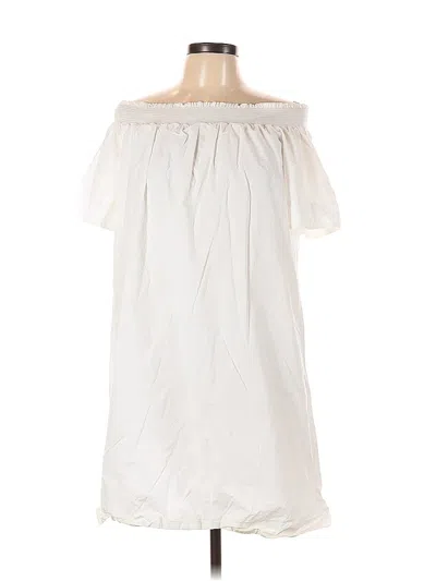 Pre-owned Jcrew Casual Dress In White