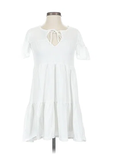 Pre-owned Jcrew Casual Dress In White