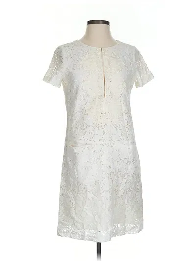 Pre-owned Jcrew Casual Dress In White