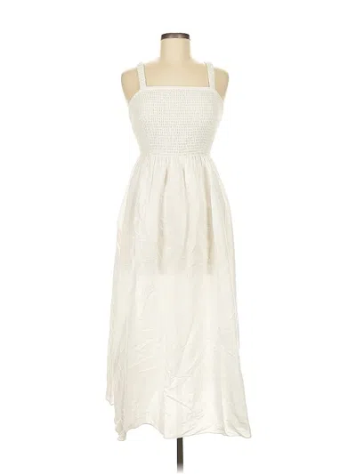Pre-owned Jcrew Casual Dress In White