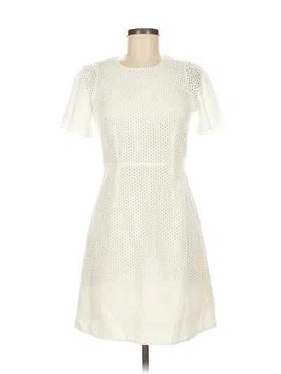 Pre-owned Jcrew Casual Dress In White