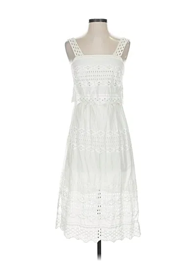 Pre-owned Jcrew Casual Dress In White