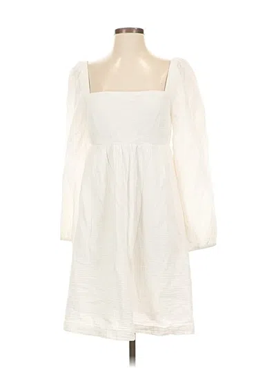 Pre-owned Jcrew Casual Dress In White