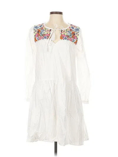 Pre-owned Jcrew Casual Dress In White