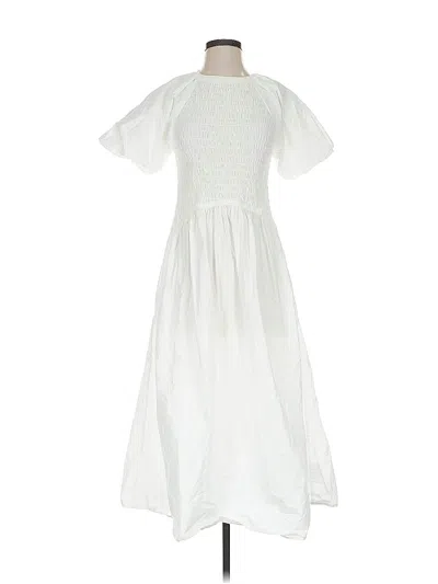 Pre-owned Jcrew Casual Dress In White