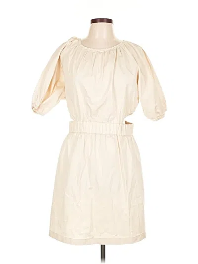 Pre-owned Jcrew Casual Dress In White