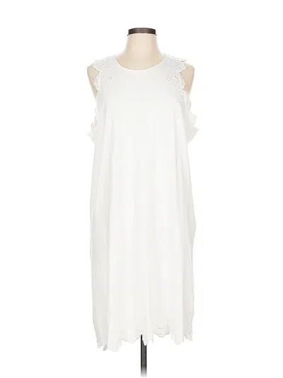 Pre-owned Jcrew Casual Dress In White
