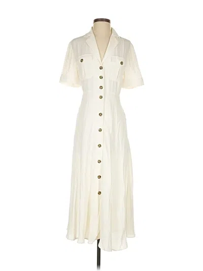 Pre-owned Jcrew Casual Dress In White