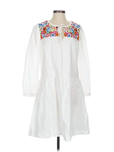 Pre-owned Jcrew Casual Dress In White